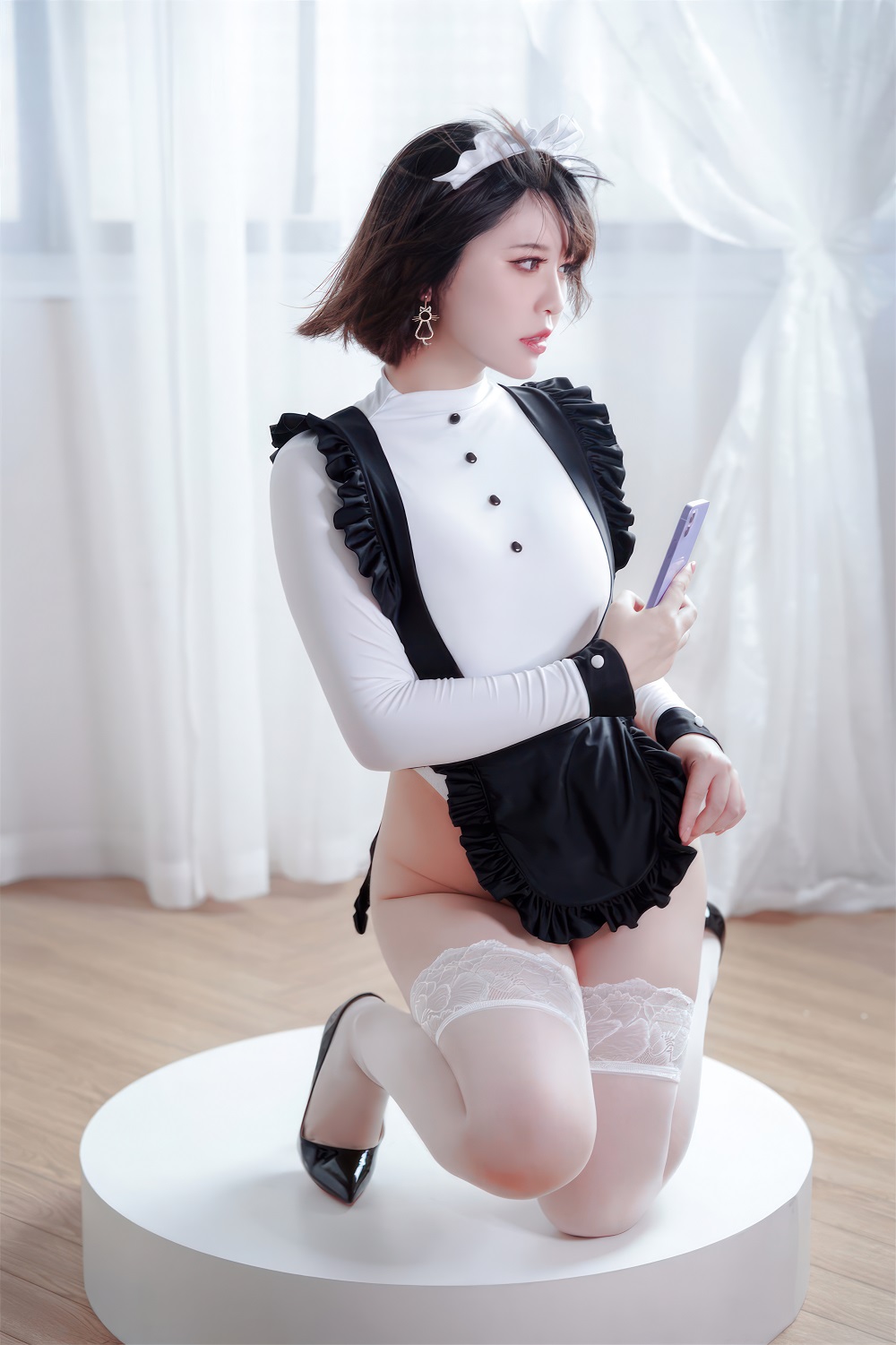 半半子-纯白女仆[45P]