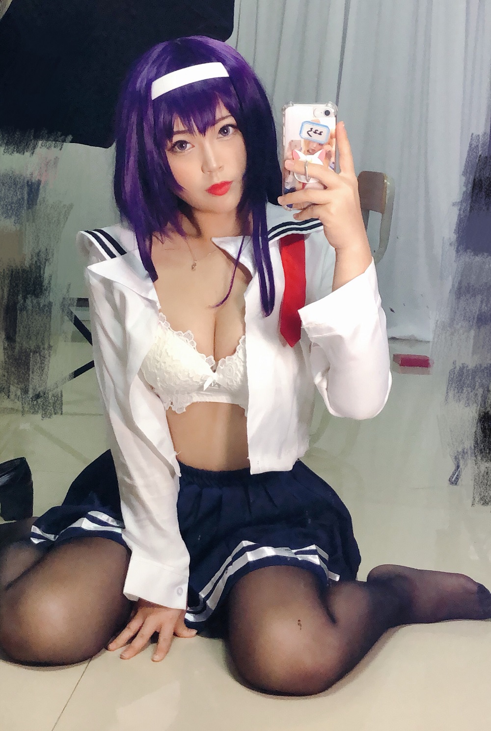 白烨-学姐校服自拍[26P]