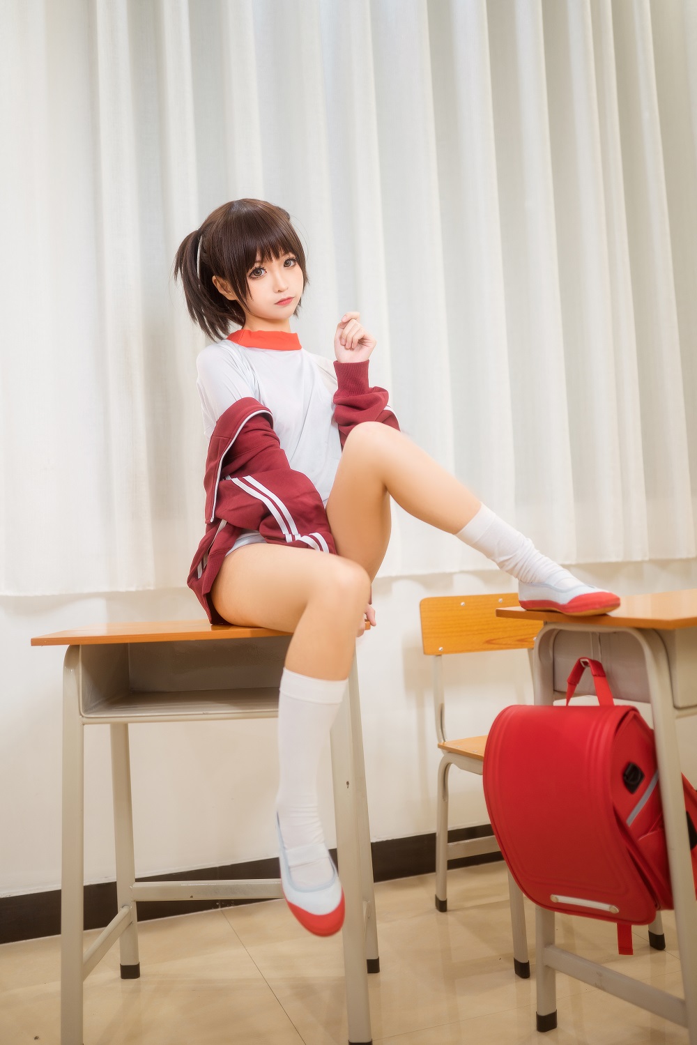 蠢沫沫-体操服红[45P]