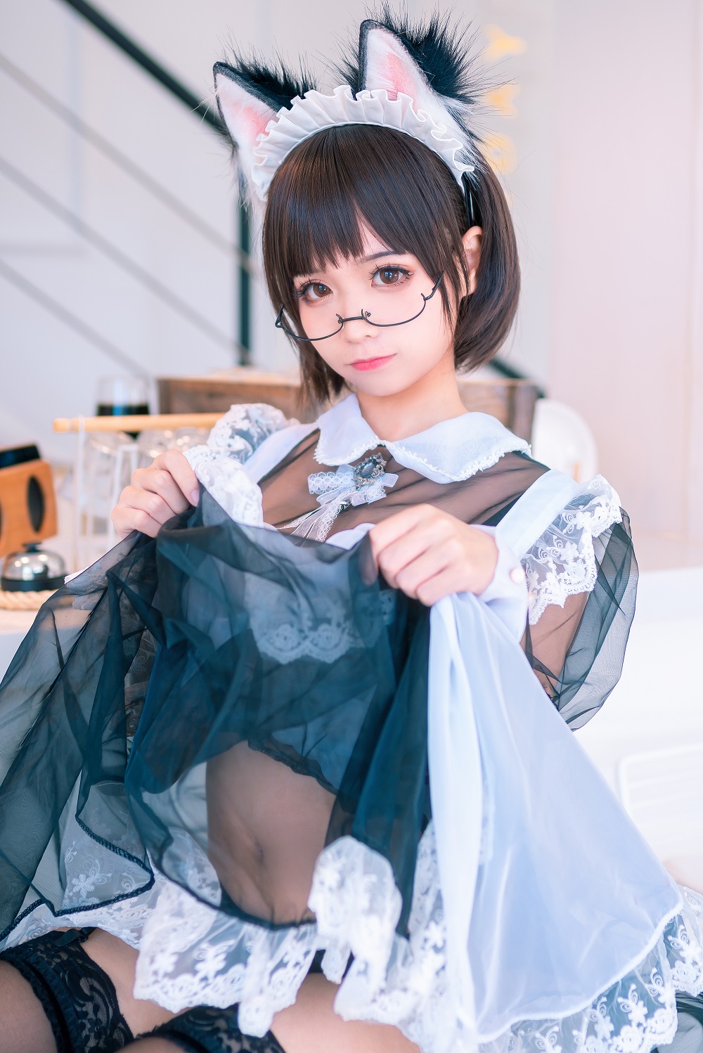 蠢沫沫-猫耳透明女仆[38P]