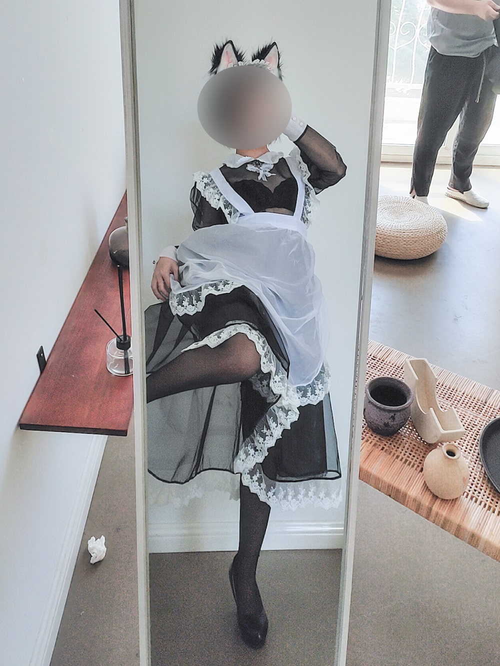 蠢沫沫-透明女仆自拍[42P]