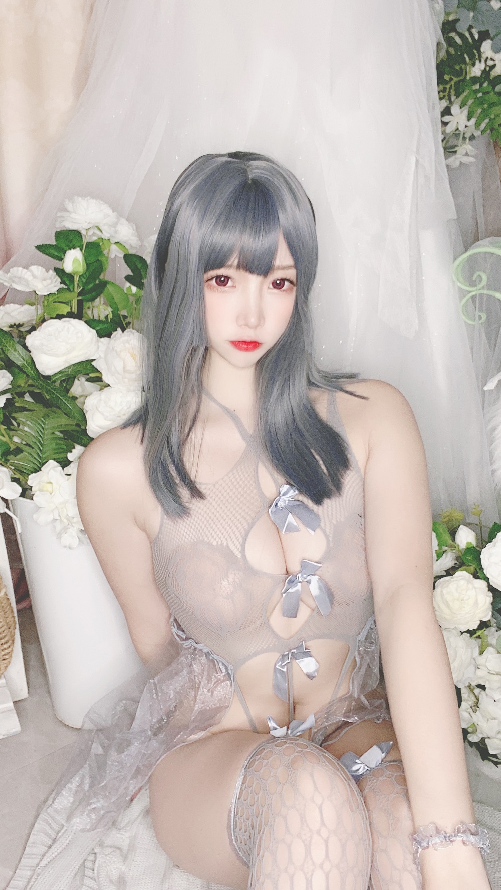 二佐Nisa-私房自拍-蓝色网状比基尼[38P]