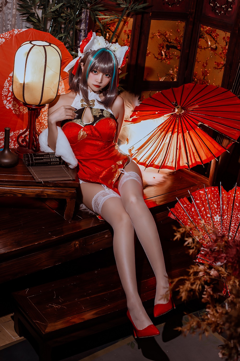 二佐Nisa-碧蓝航线-柴郡新春旗袍[32P]