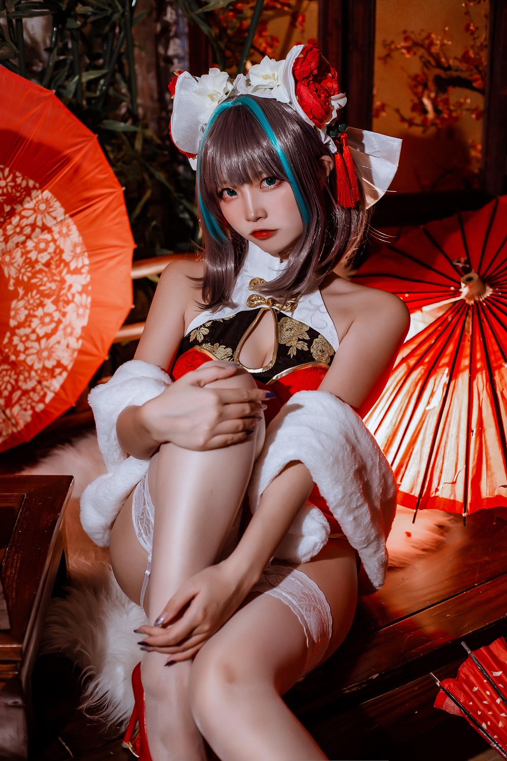 二佐Nisa-碧蓝航线-柴郡新春旗袍[32P]