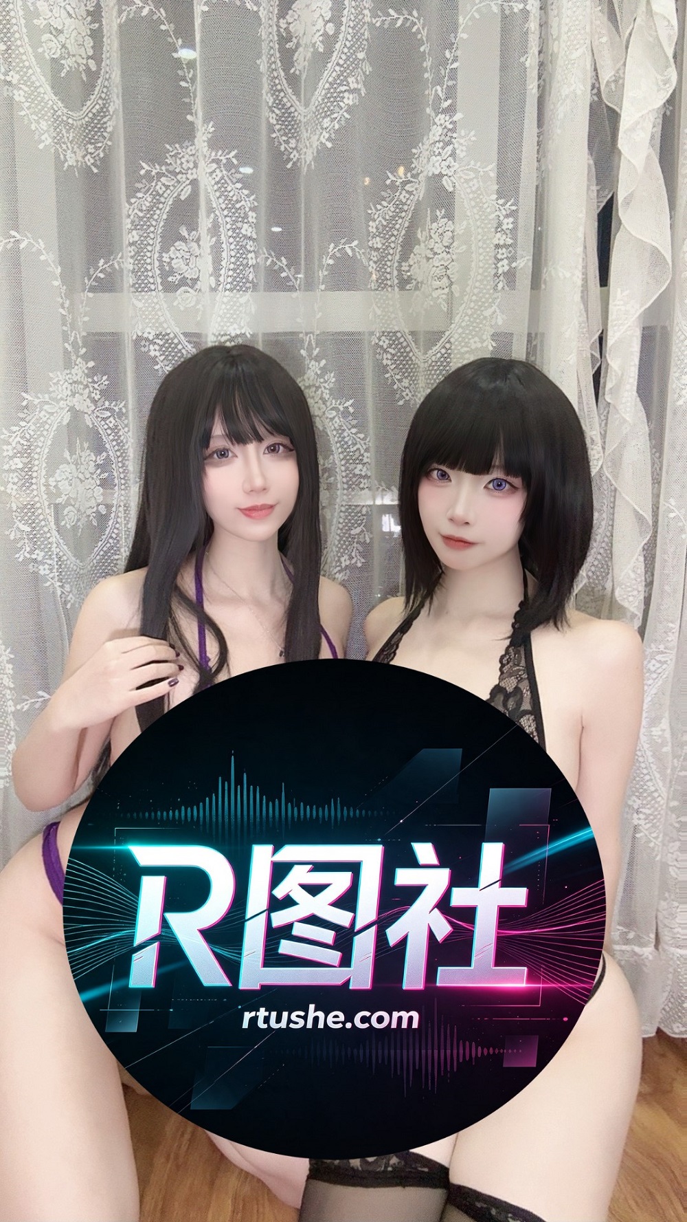 二佐Nisa&amp;九曲Jean-黑紫蕾丝套装[30P+2V]
