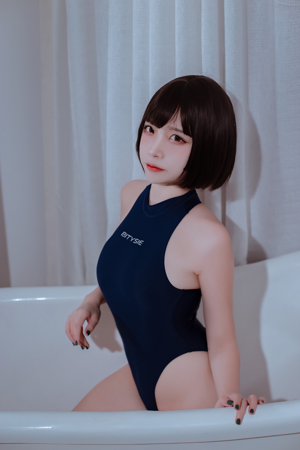 二佐Nisa-私房-竞泳蓝[40P]