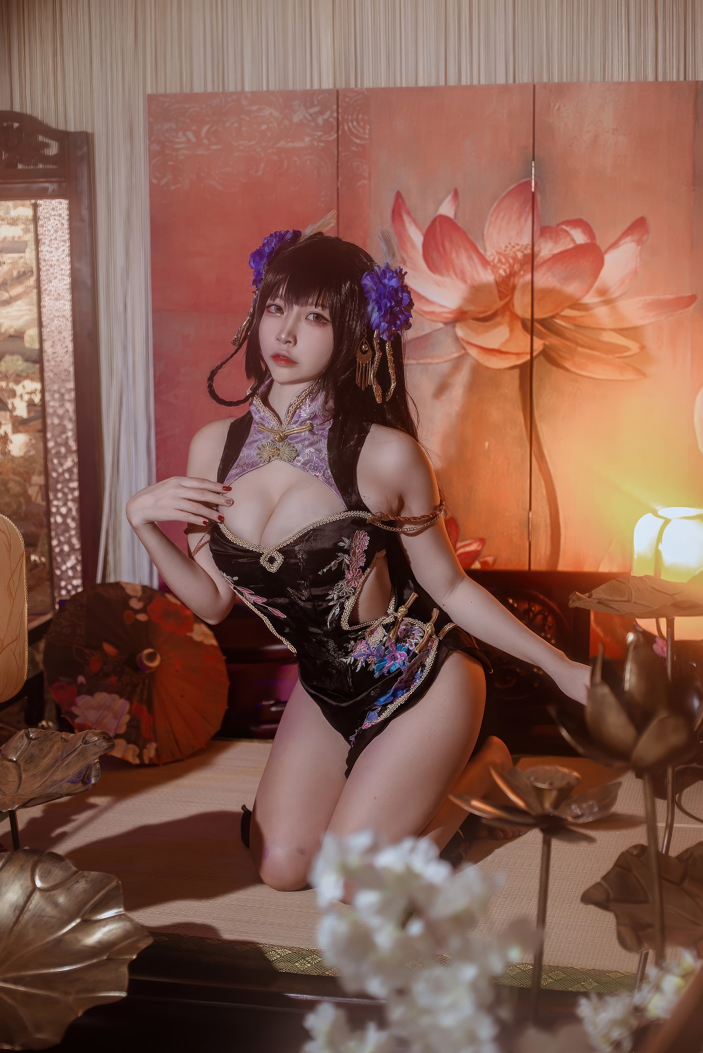 二佐Nisa-碧蓝航线-比叡鲟旗袍[24P]
