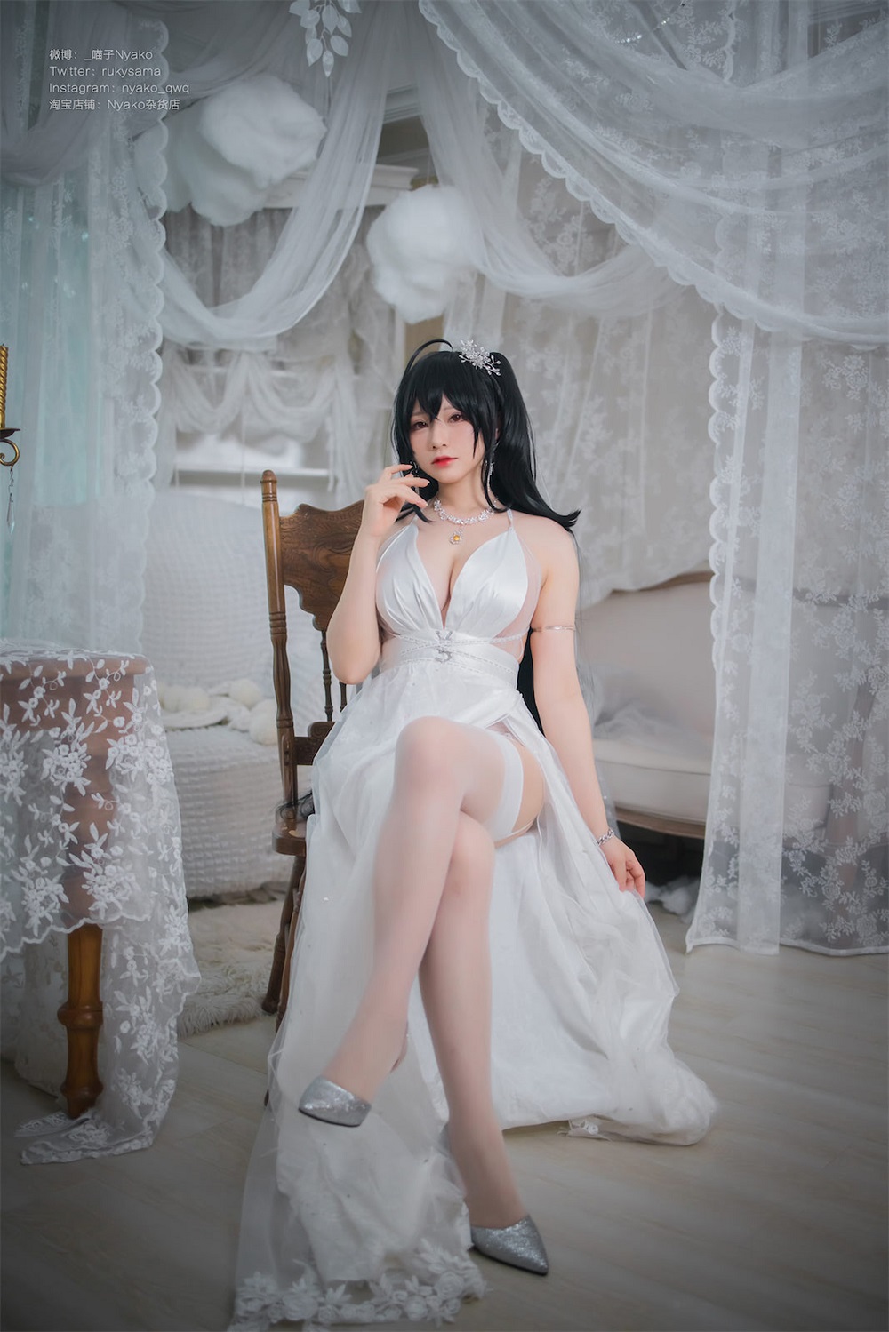 Nyako喵子-大凤纯白婚纱[65P]
