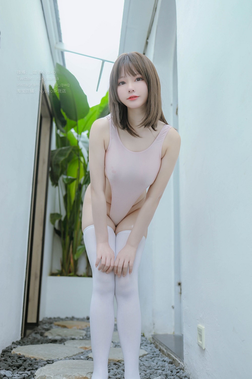 Nyako喵子-竞泳本-粉色高叉[130P]