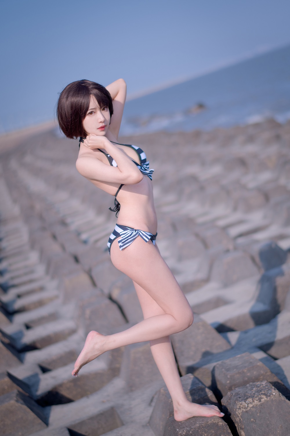 Shika小鹿鹿-加藤惠泳装[17P]
