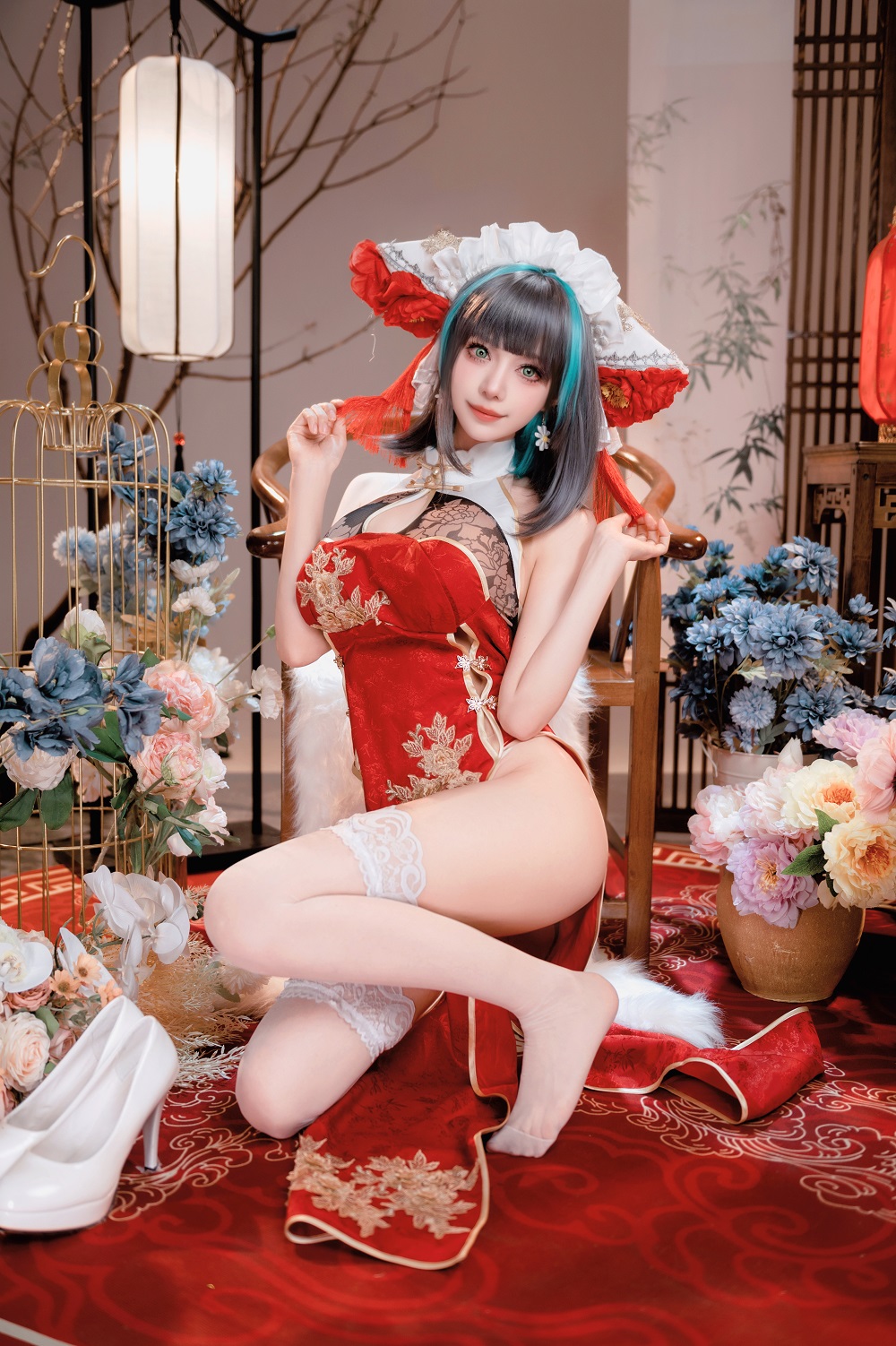Shika小鹿鹿-碧蓝航线-柴郡新春旗袍[16P]