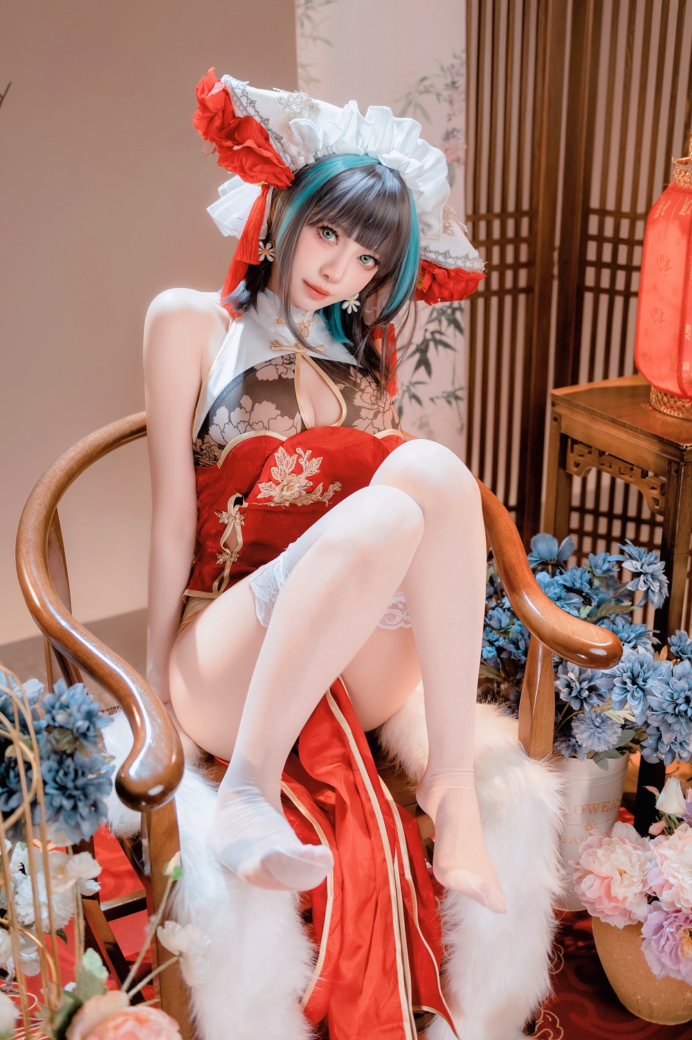 Shika小鹿鹿-碧蓝航线-柴郡新春旗袍[16P]