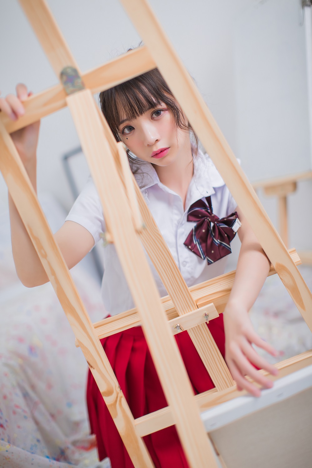 疯猫ss-制服少女写真集01-画室JK[23P]