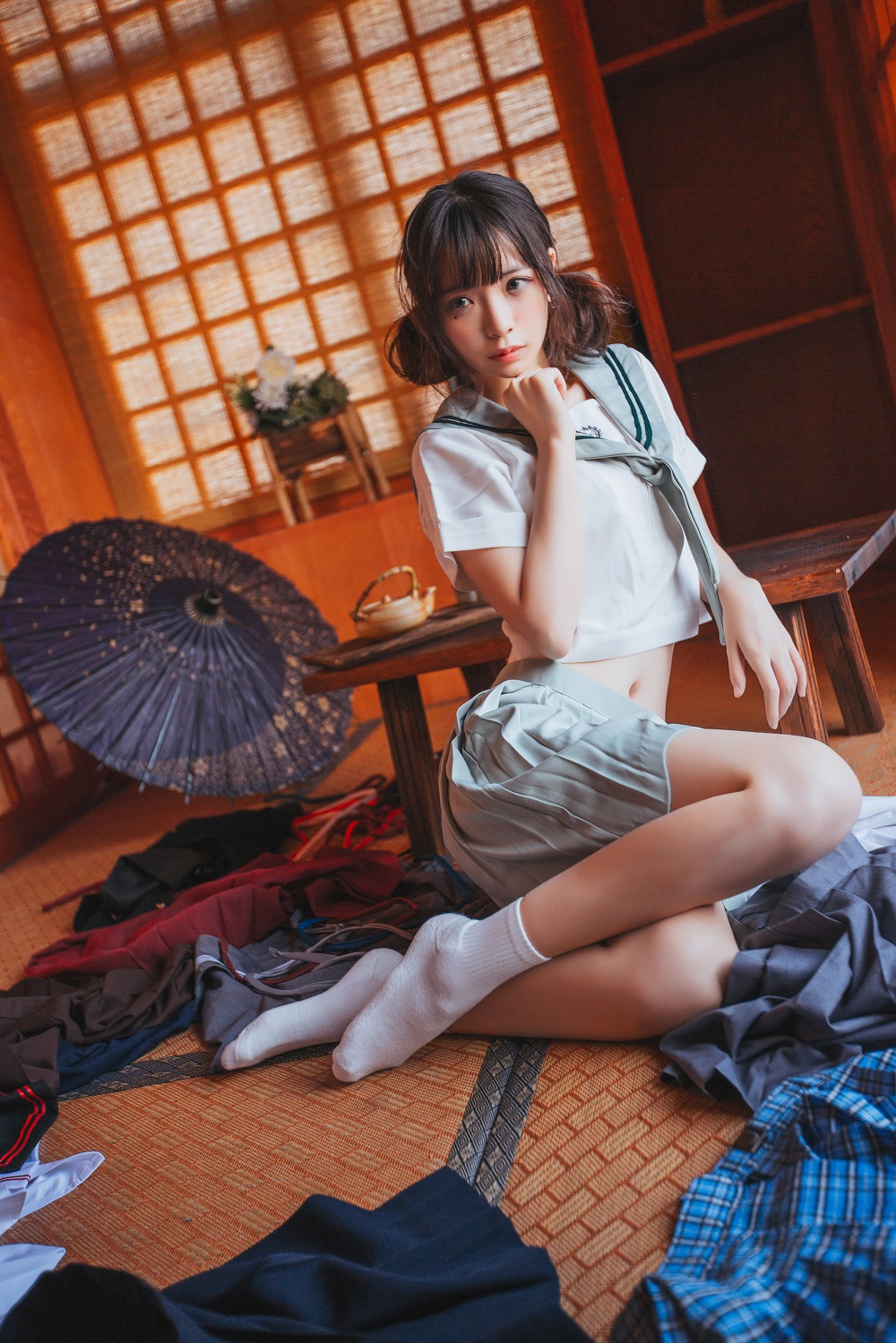 疯猫ss-制服少女写真集01-日式JK[24P]