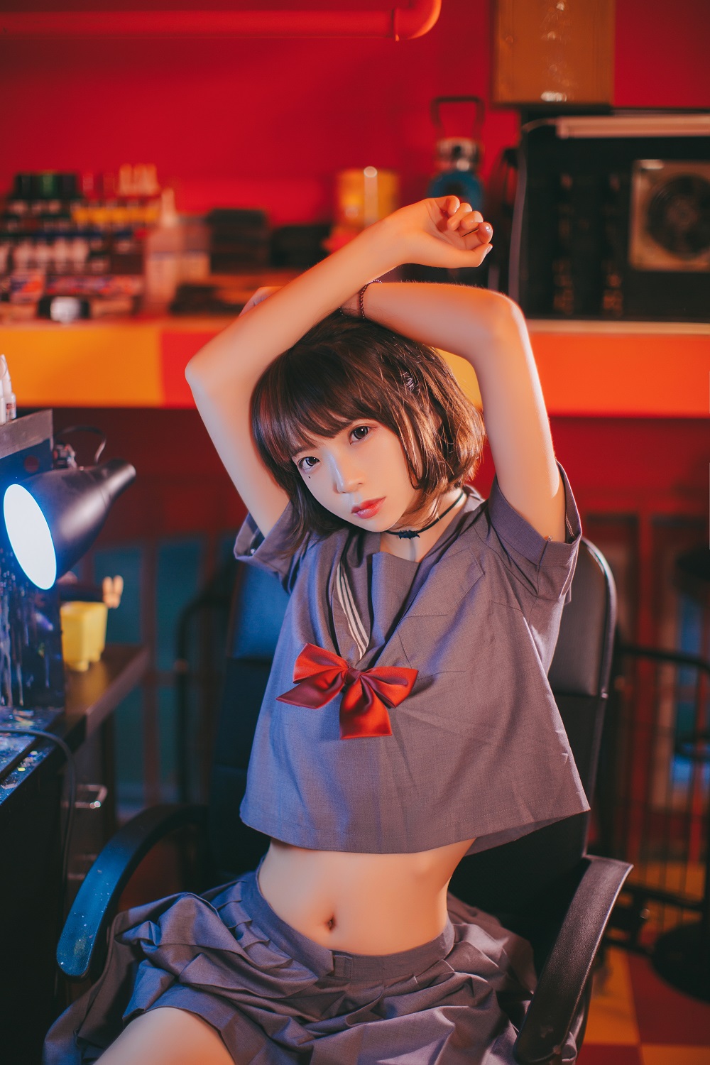 疯猫ss-制服少女写真集02-暗黑JK[16P]
