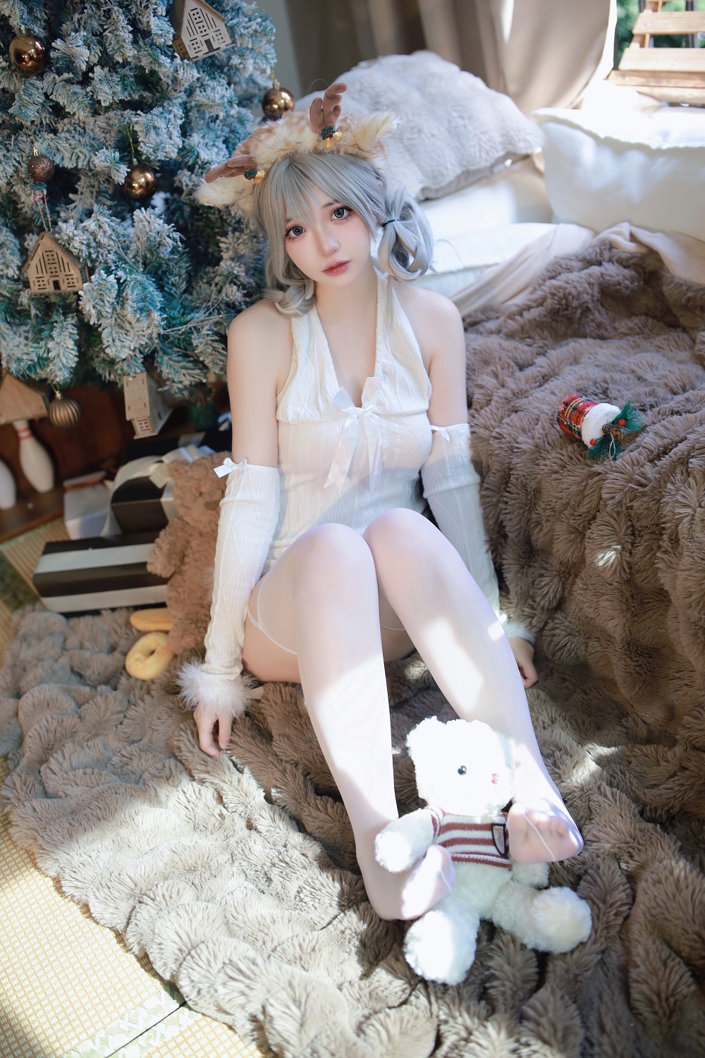 疯猫ss-2024圣诞特典-白色毛衣[98P+1V]