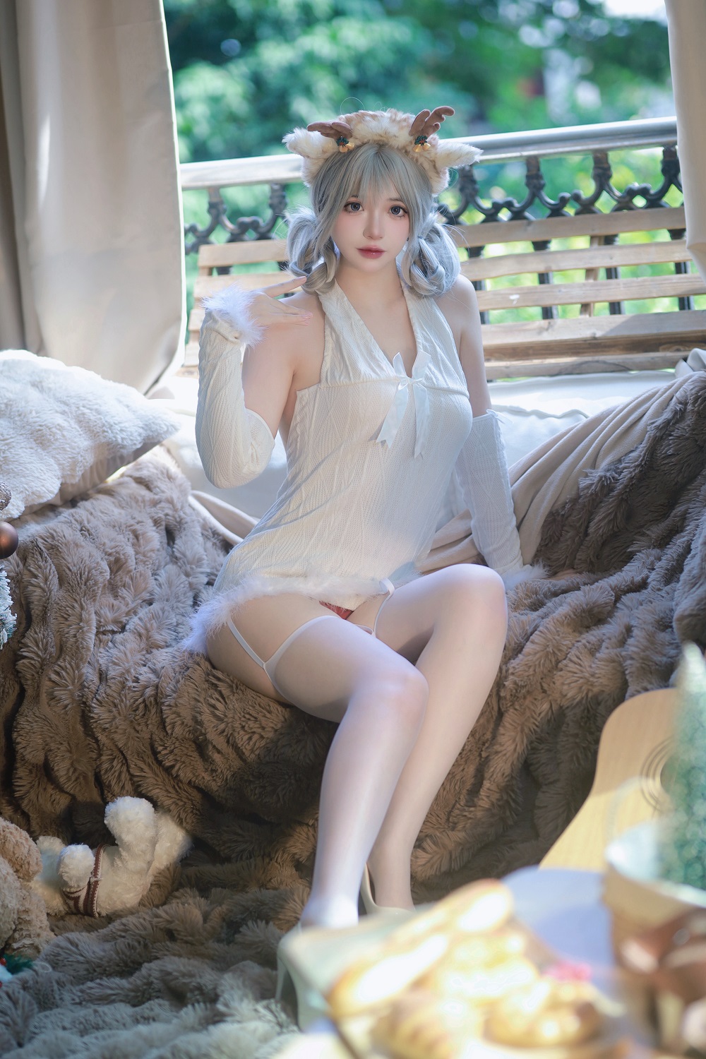 疯猫ss-2024圣诞特典-白色毛衣[98P+1V]