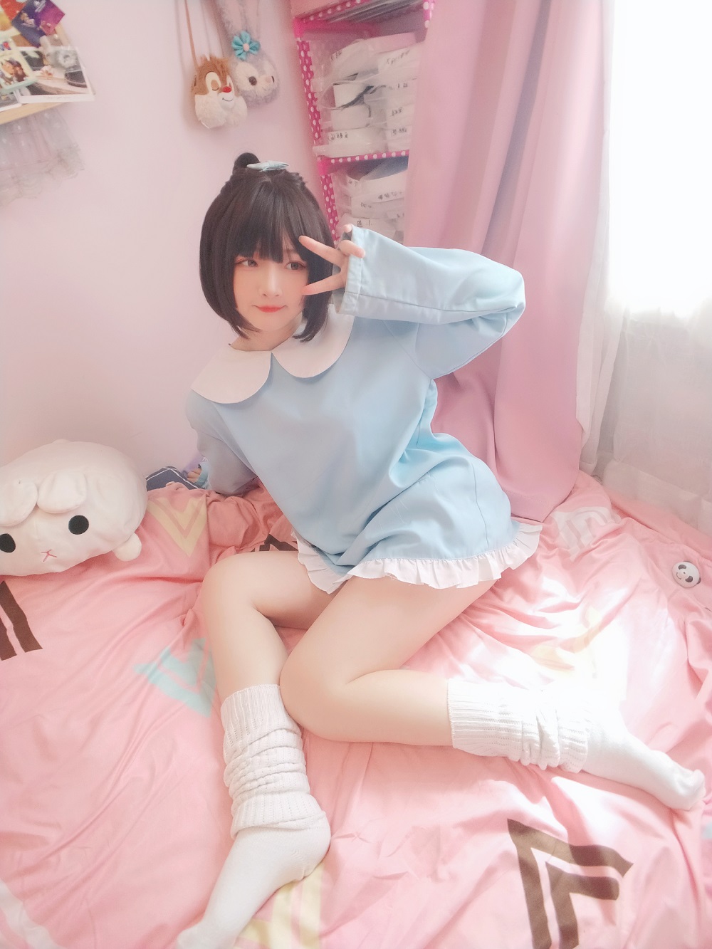 古川kagura-蓝衣白袜[41P+4V]
