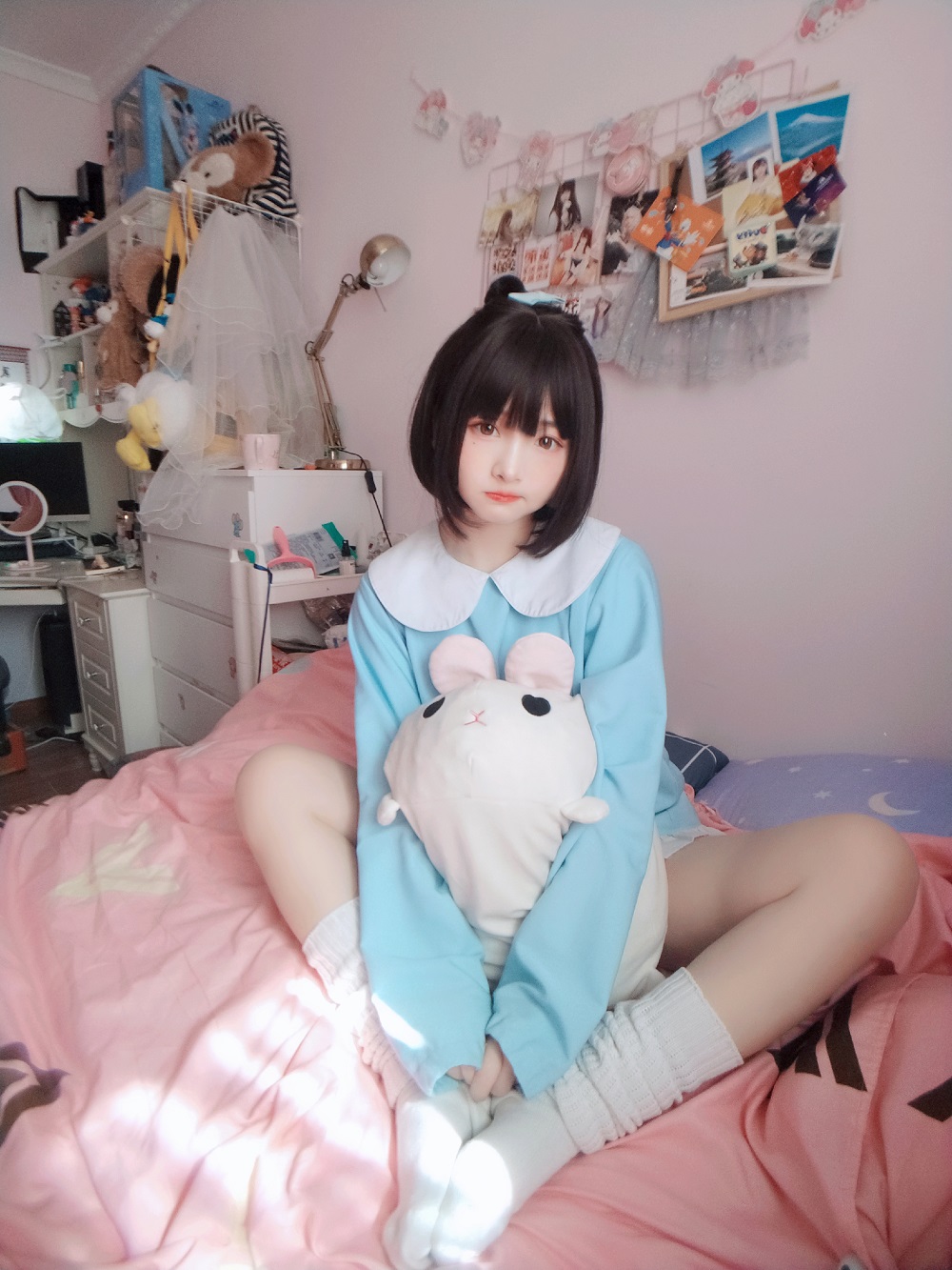 古川kagura-蓝衣白袜[41P+4V]