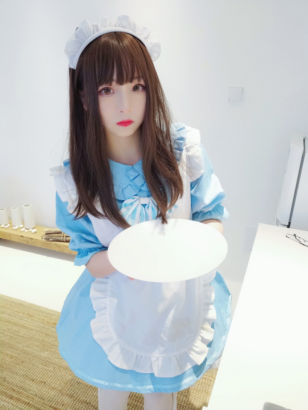 古川kagura-蓝白女仆[19P]