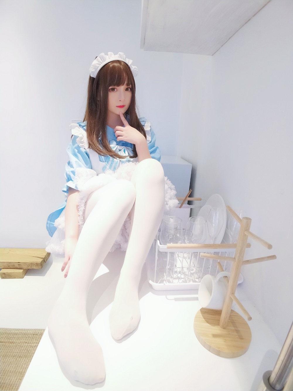 古川kagura-蓝白女仆[19P]
