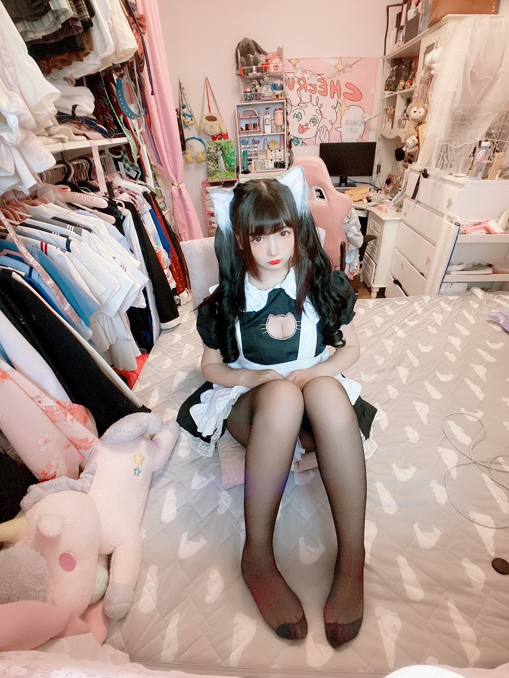 古川kagura-黑丝猫耳女仆[55P+1V]