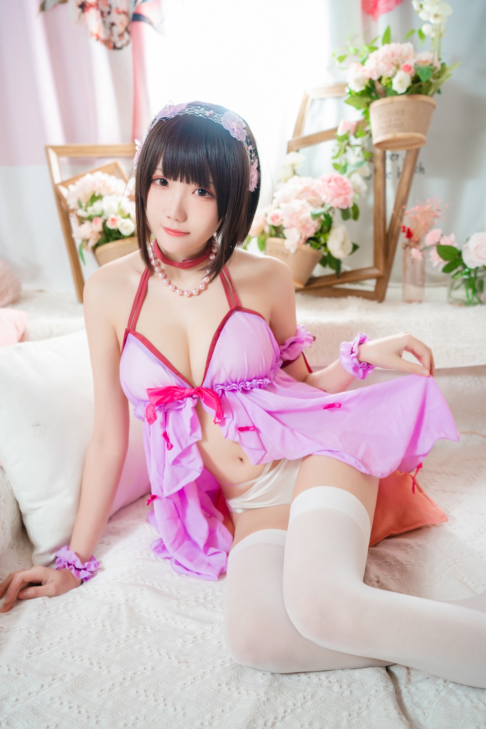 瓜希酱-加藤惠睡衣[14P]