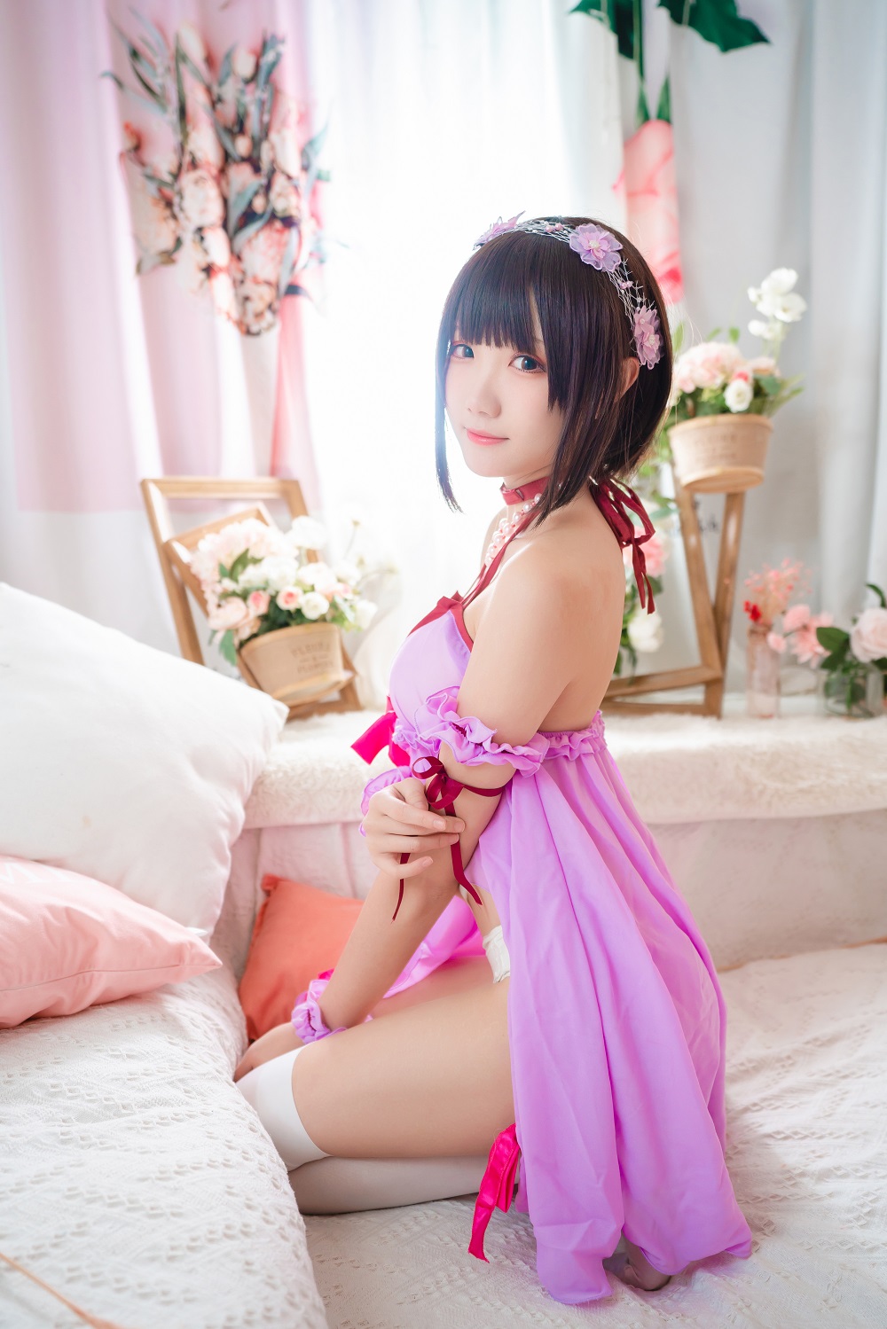 瓜希酱-加藤惠睡衣[14P]