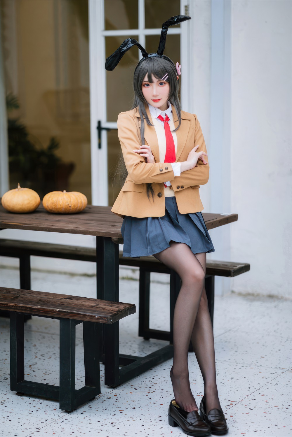 瓜希酱-樱岛麻衣校服[26P]