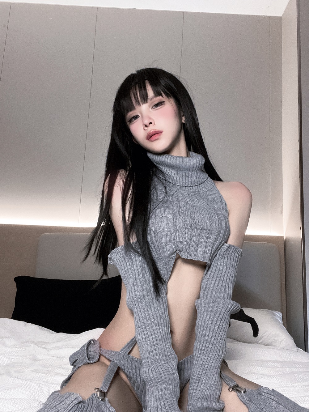 果咩酱w-灰灰针织毛衣[23P+2V]