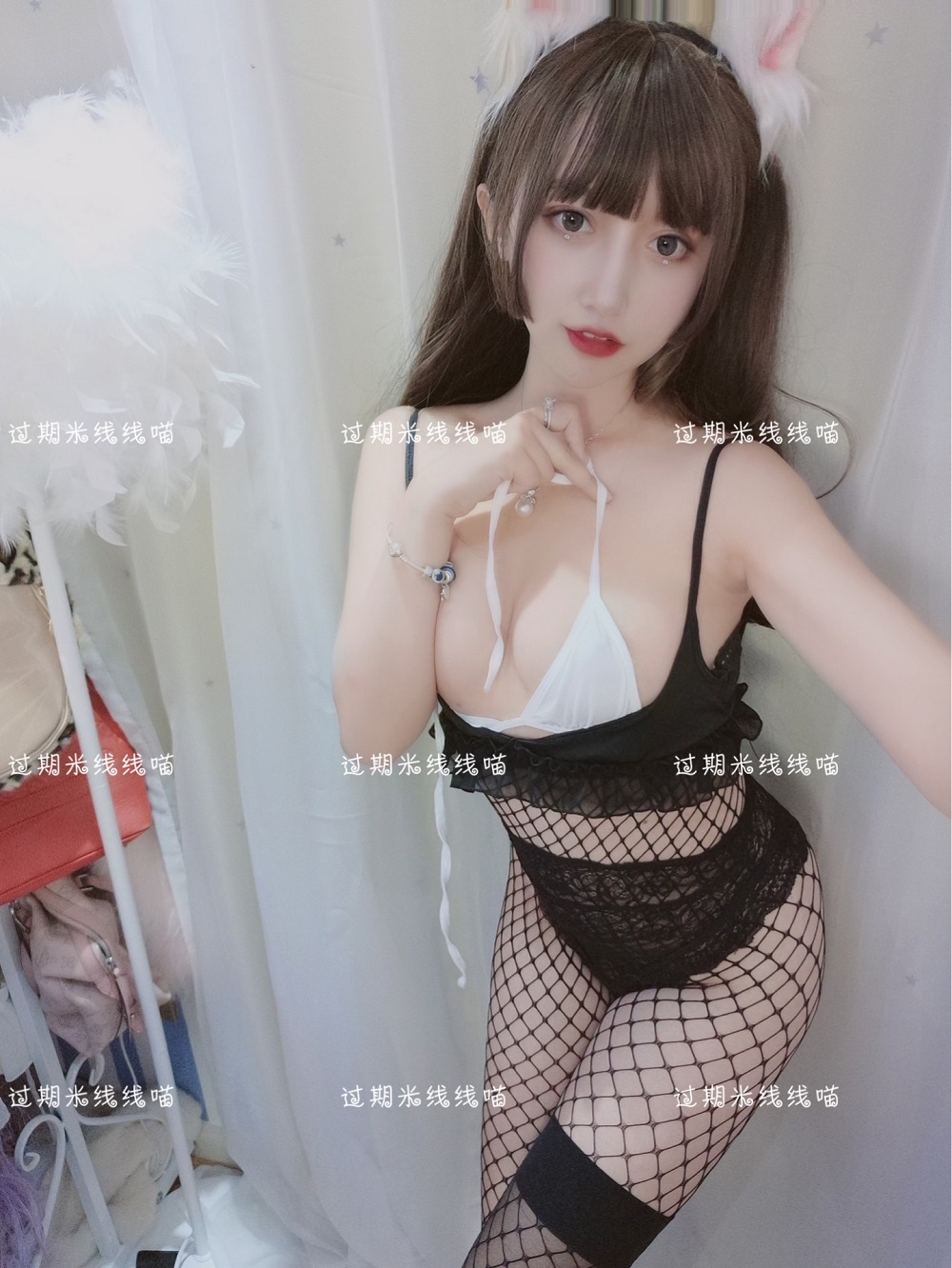 过期米线线喵-连身网袜[22P]