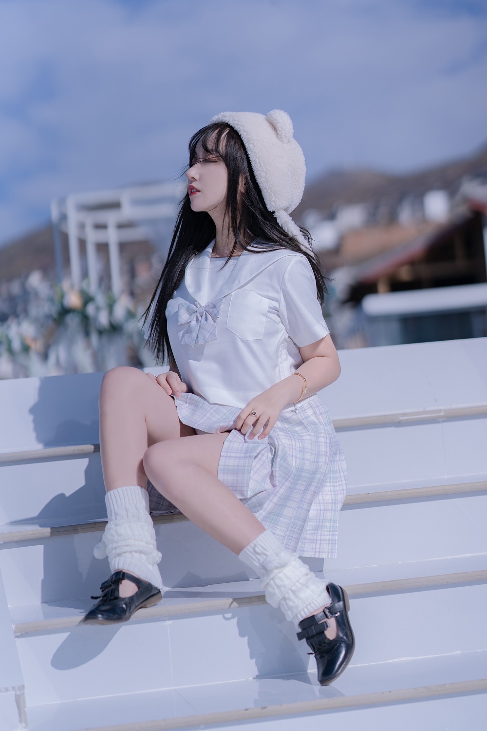 过期米线线喵-天台JK[58P]
