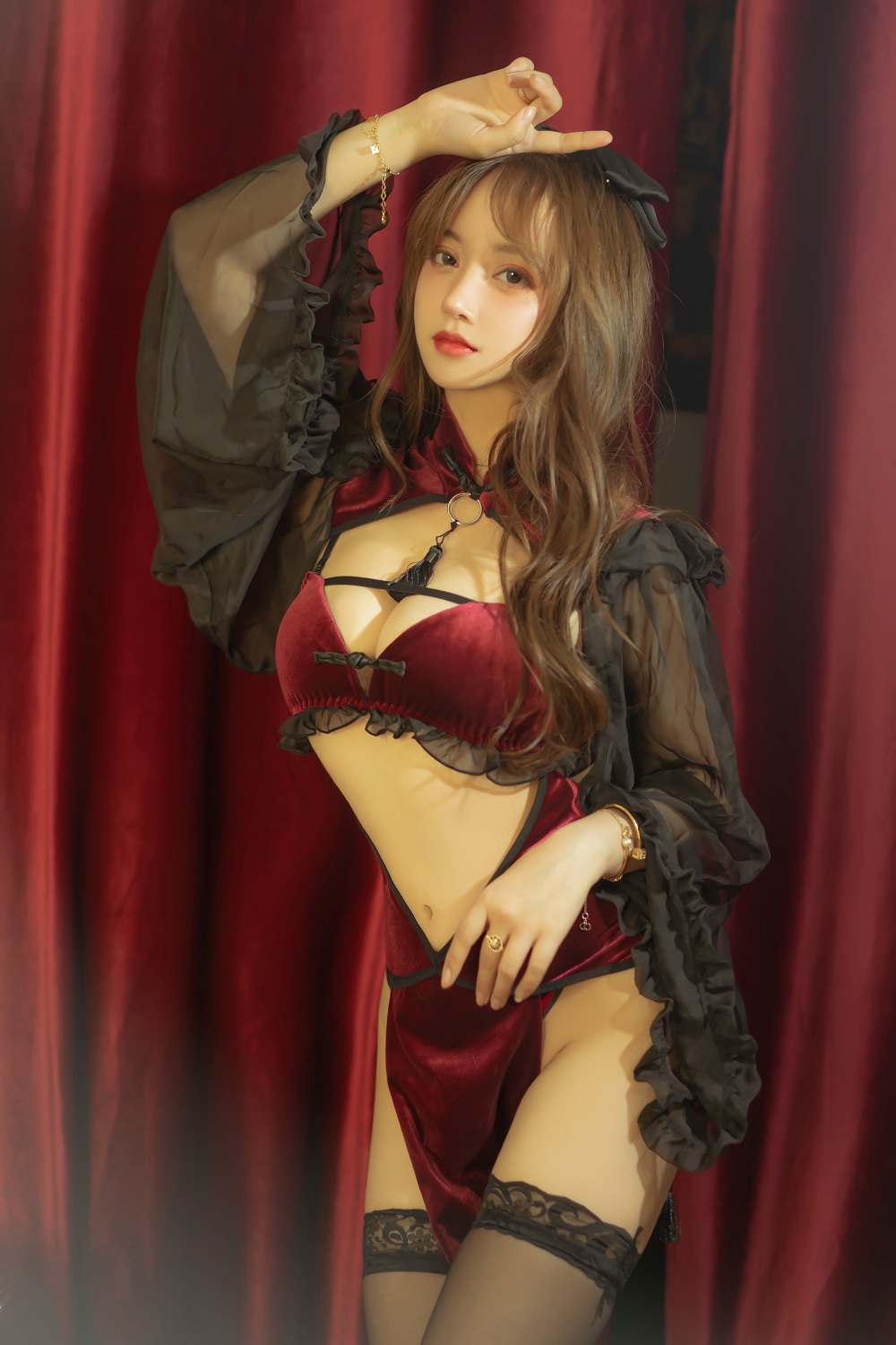 过期米线线喵-红丝绒旗袍[53P]