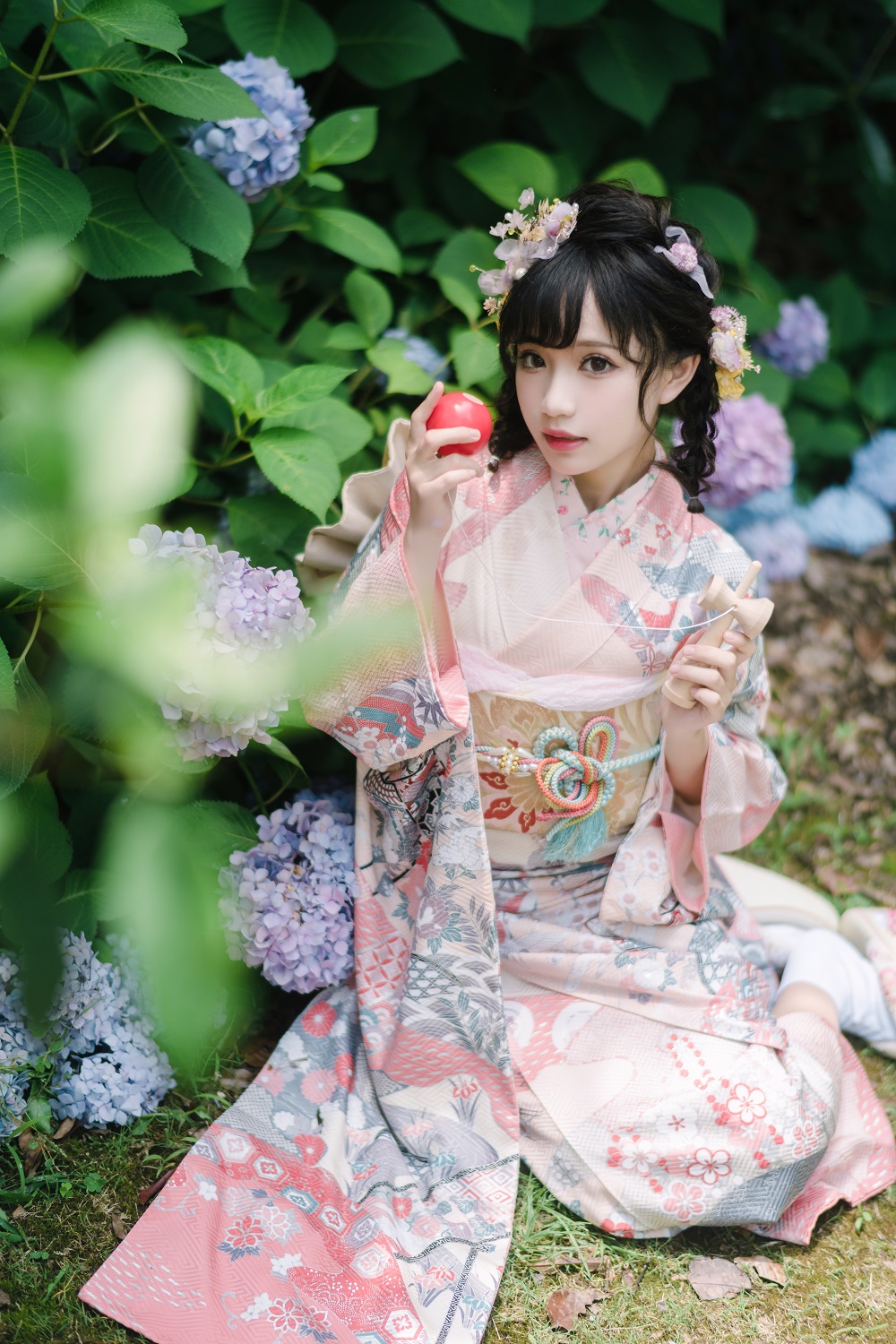 花柒Hana-绣球花和服写真[18P]