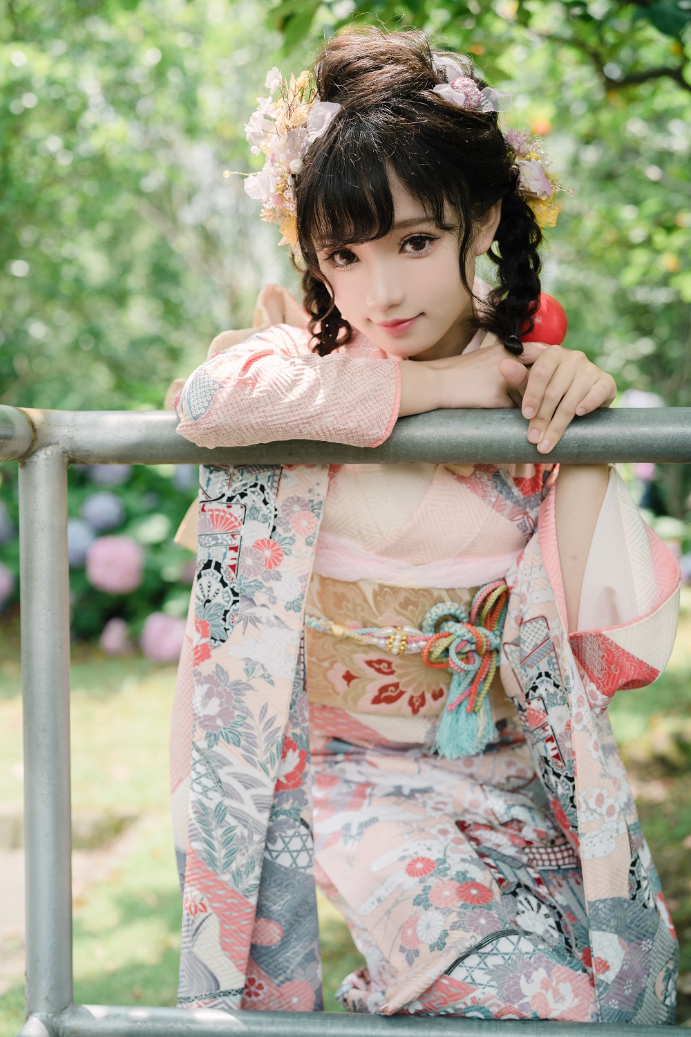 花柒Hana-绣球花和服写真[18P]