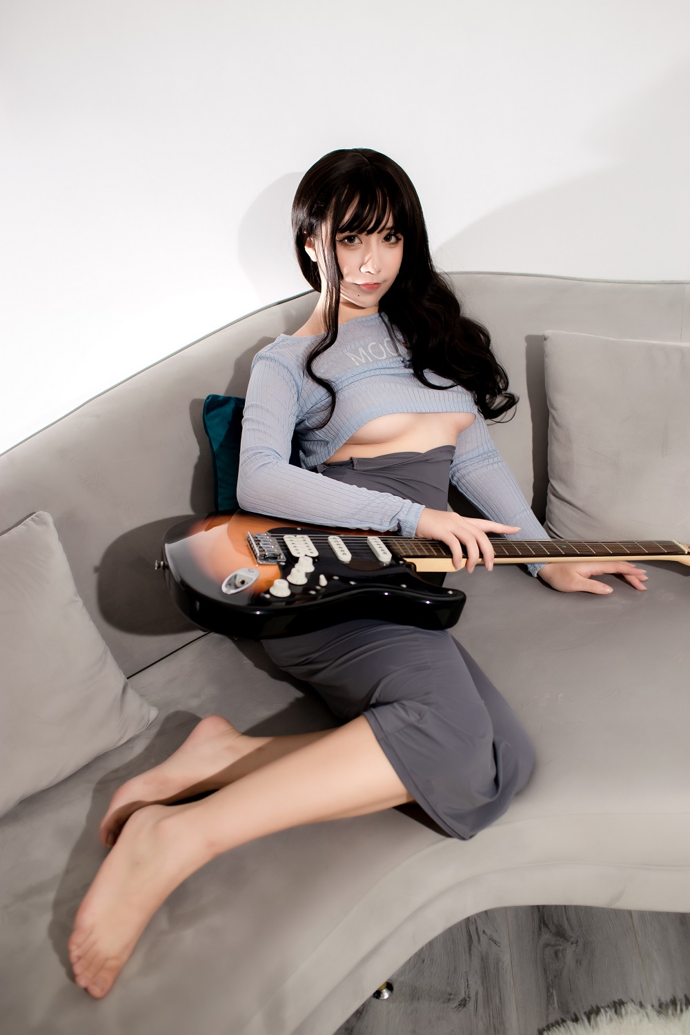 九曲Jean-吉他妹妹包臀裙[92P]