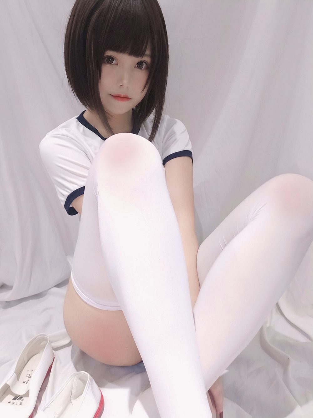 蜜汁猫裘-白色体操服[31P+7V]