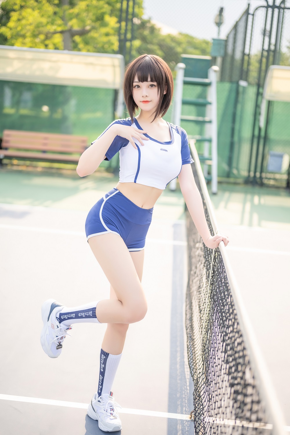 蜜汁猫裘-户外体操服[50P]