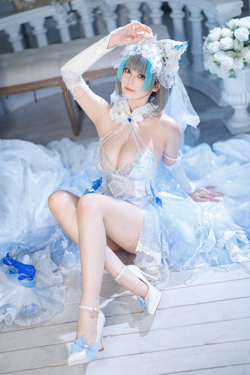 蜜汁猫裘-碧蓝航线-柴郡花嫁[134P+2V]