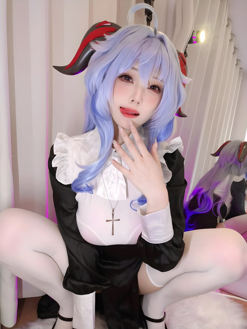 蜜汁猫裘-原神-甘雨修女[39P+6V]
