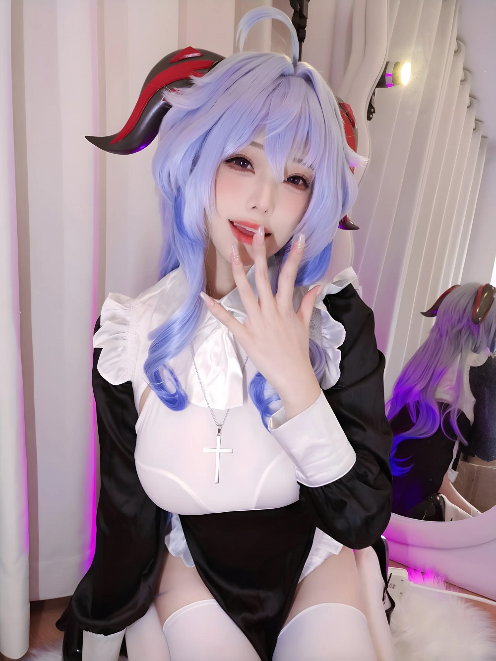 蜜汁猫裘-原神-甘雨修女[39P+6V]