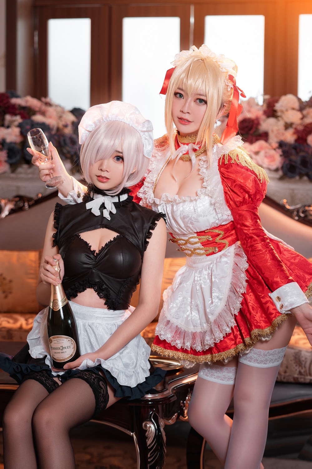 面饼仙儿&amp;半半子-玛修&amp;尼禄女仆[22P]