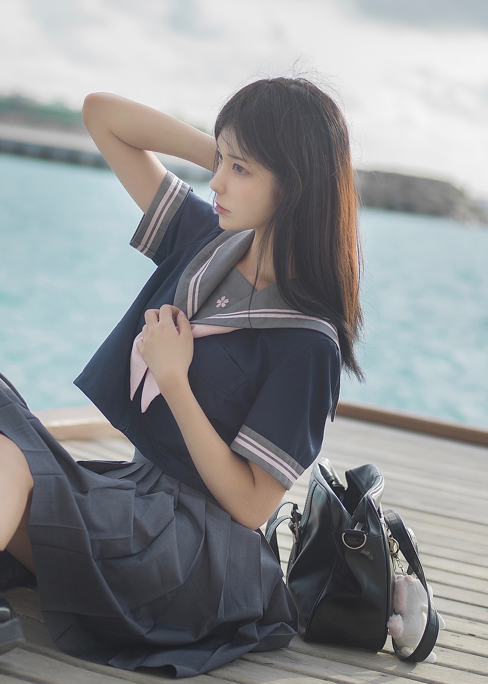 南桃Momoko-蓝JK[12P]