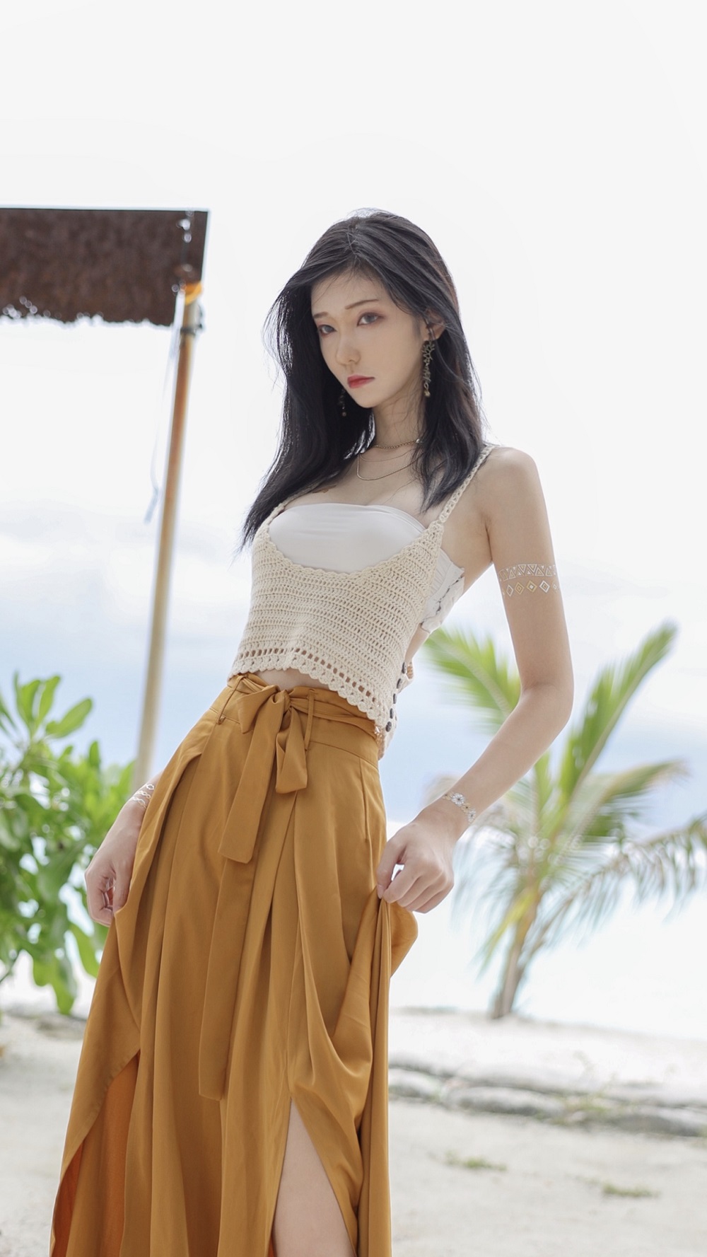 南桃Momoko-度假黄裙[11P]