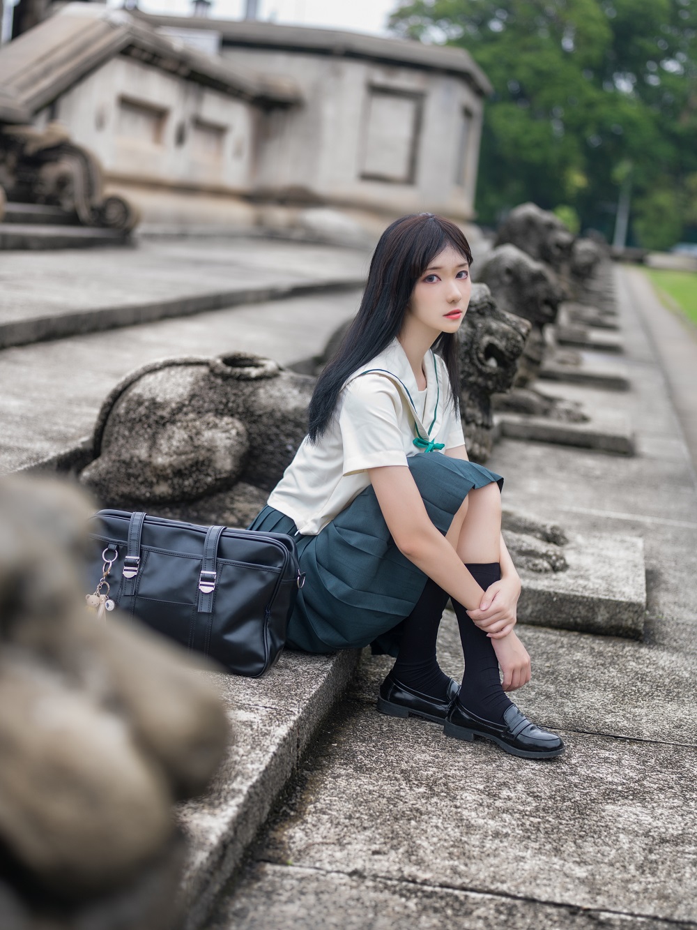 南桃Momoko-绿JK[14P]