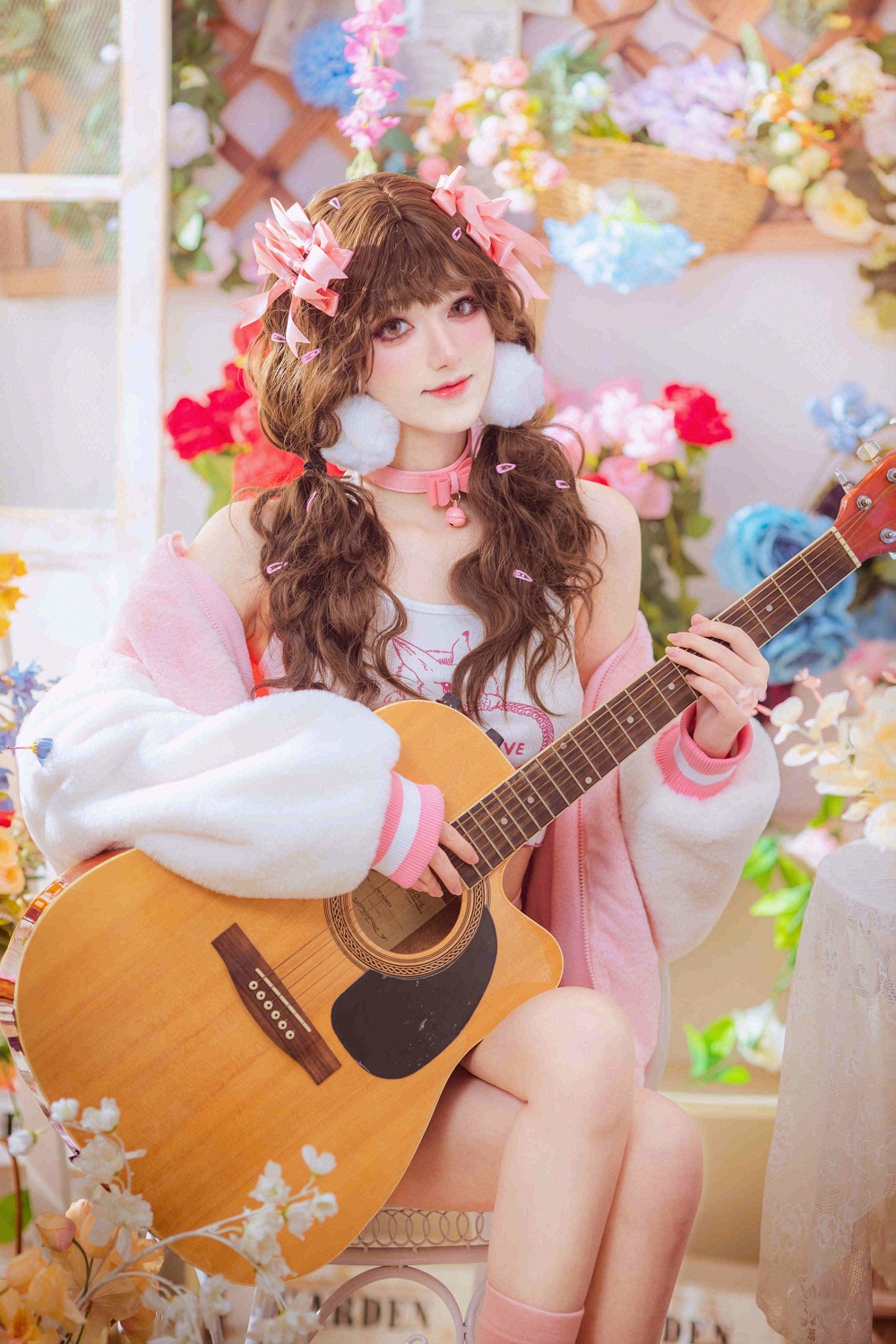 南桃Momoko-少女吉他与蝴蝶结[28P]
