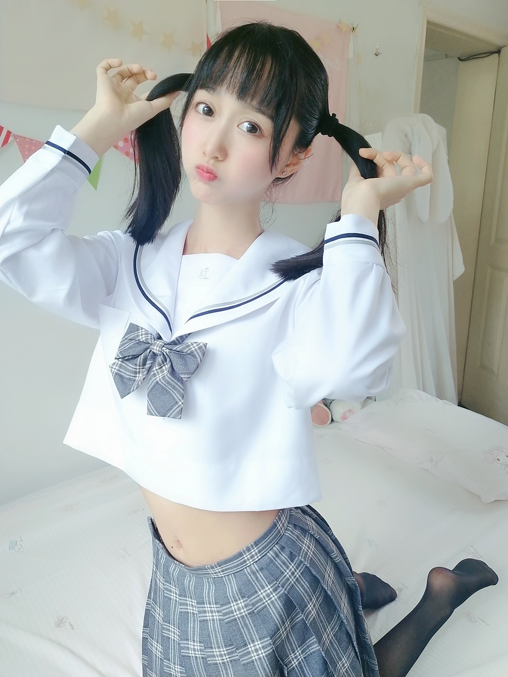 木棉棉-灰格子JK[21P+1V]
