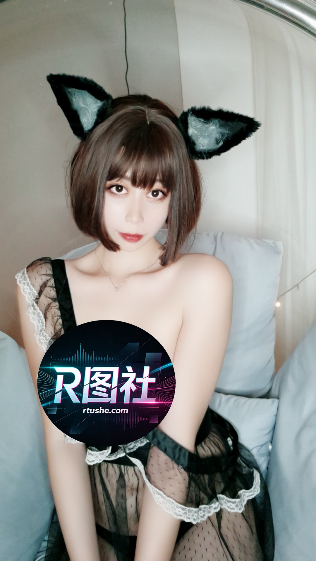 奈汐酱nice-自撮りVol.003-透明围裙猫耳[50P]
