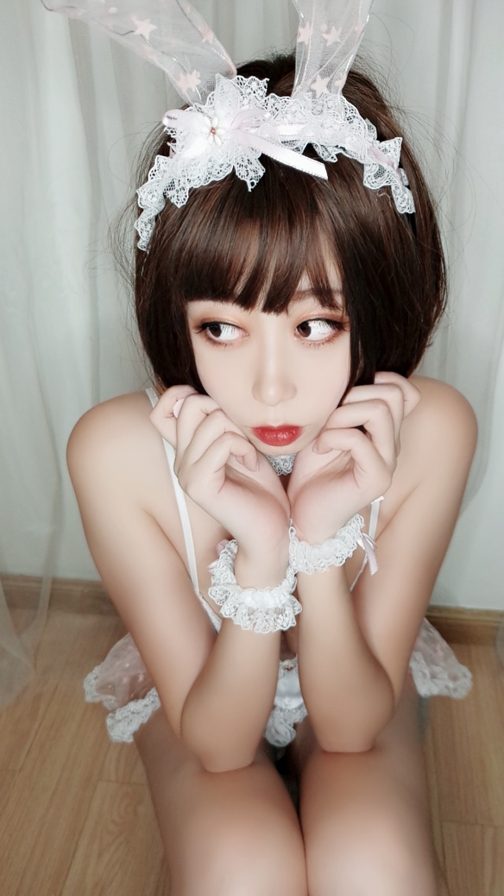 奈汐酱nice-自撮りVol.004-透明睡衣兔子[55P]