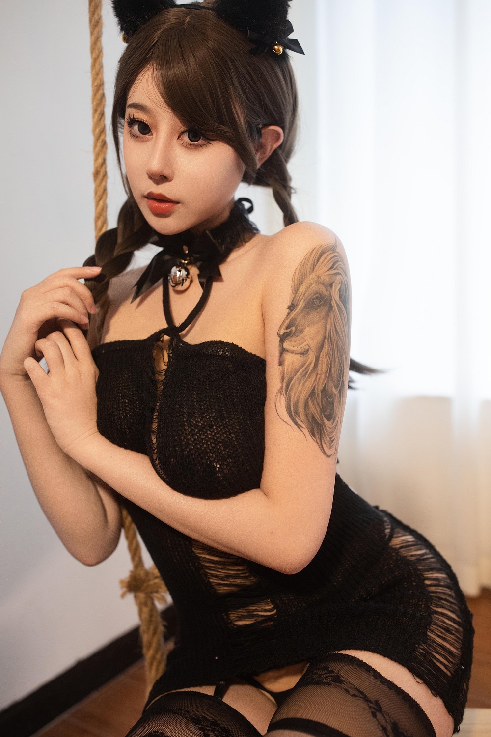 奈汐酱nice-小黑狗[69P+1V]